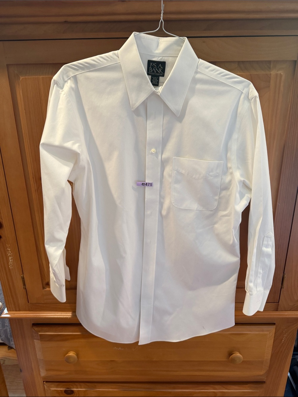 Jos. A. Bank White Long-Sleeve Dress Shirt